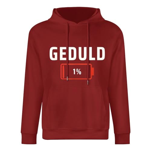 1% Geduld Hoodie Drucken – Lustige Sprüche Kapuzenpullover, Statement Pullover mit Spruch, Bequeme Tops