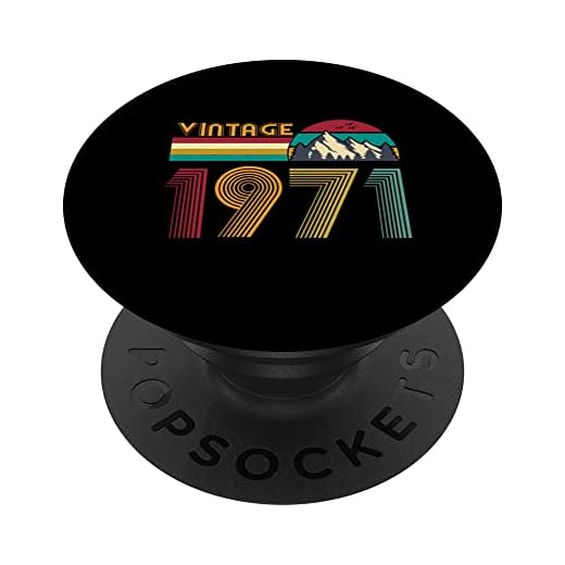 Regalo de 52 cumpleaños para hombres y mujeres, retro, vintage, 1971 PopSockets PopGrip Intercambiable
