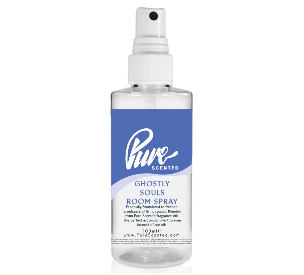 "Pure Scented 100ml Room & Fabric Sprays Suitable For Home, Car, Caravan, Work, Gym Bags, Odour Eliminators (1 x 100ml, Ghostly Souls)"