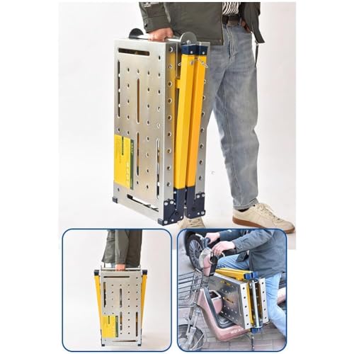 Escabeau réglable en acier et plate-forme d'échafaudage pliable - 6