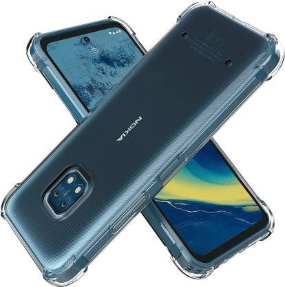 Image of COVERLINE Transparent Plain Flexible Soft Bumper Back Cover for Nokia XR20 (Transparent)