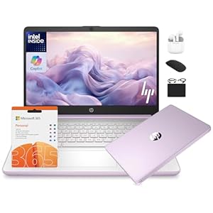 HP 14 Laptop Student Business 2025 Flagship Computer, AI Copilot, 4-Core 13th Gen Intel CPU, 16GB RAM 628GB Storage (128GB UFS+500GB Ext) 1-Yr Office 365 Long Battery HubxcelAccessory Win 11S Lavender