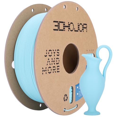 Image of 3DHoJor Matte PLA Filament 1.75mm Light Blue, PLA 3D Printer Filament, 1kg Spool (2.2lbs) PLA Filament, Fit Most FDM 3D Printer