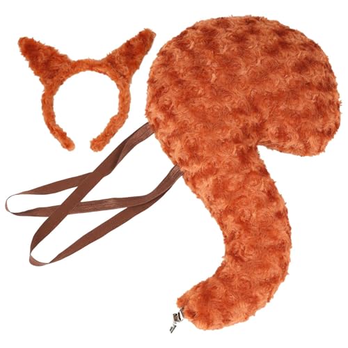 Déguisement animal enfant écureuil en peluche douce avec queue et bandana pour cosplay réussi