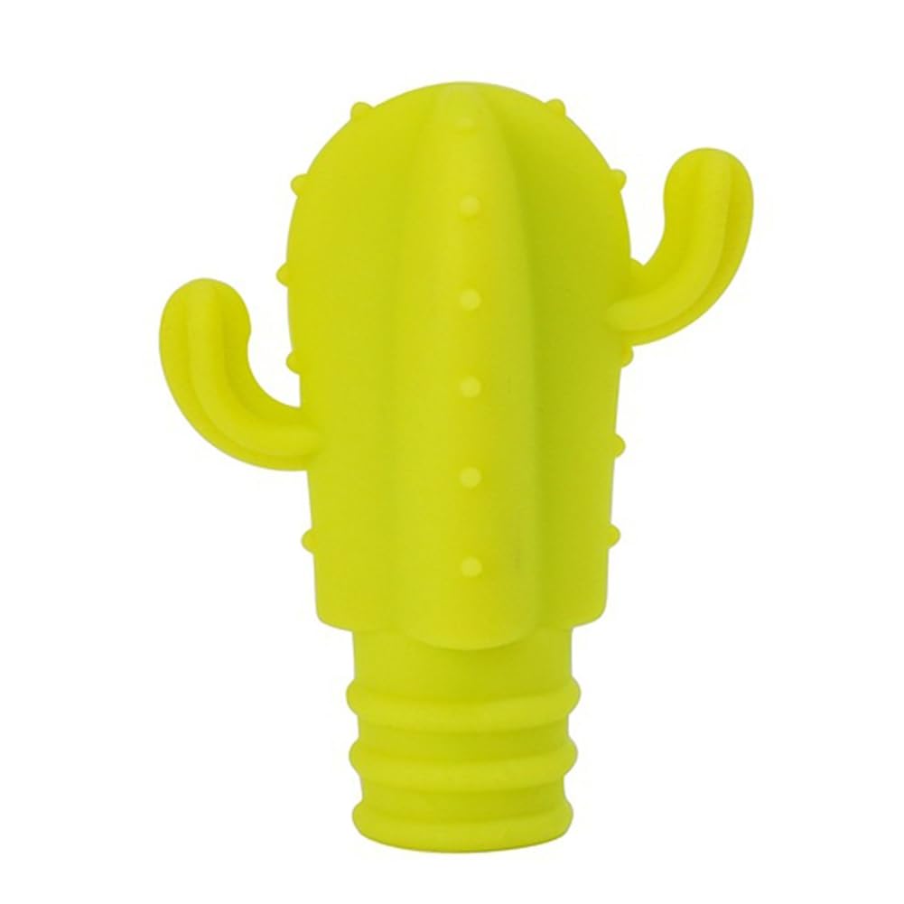 CTRLZS 4pc Cactus Silicone Wine Stopper - Freshness Preserving Seal for Champagne & Red Wine Bottles,Beverage Accessory
