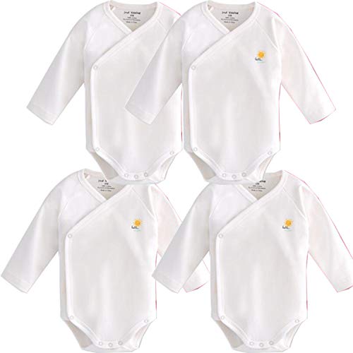 Kimono de manga larga para bebés y niñas, de algodón, con cierre lateral, paquete de ropa para bebés de otoño e invierno - - recién nacido