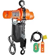 VEVOR Electric Chain Hoist, 2200 lbs Load Capacity, 10 ft Lifting Height, 6.9 ft/min Speed, 120V,...