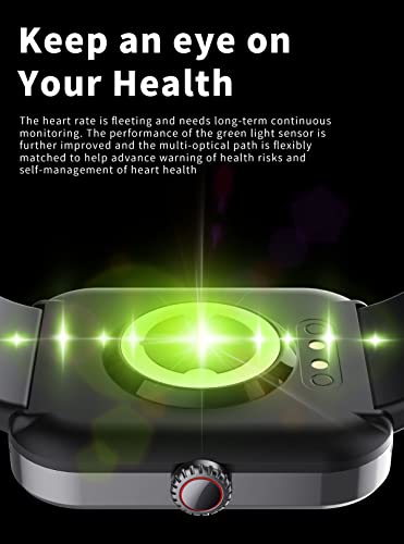 Tuoetp Bluetooth Fashion Smartwatch, F57L Blood Glucose Monitoring Smartwatch Non-Invasive Blood Sugar Test Smart Watch, Painless Blood Glucose Testing Fashionable Sports Watch (Black Milan Steel) #TOP3