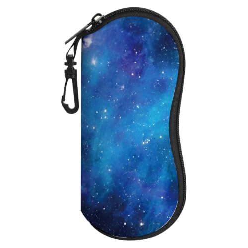 Image of Sunglasses Soft Case, Cute Ultra Light Portable Neoprene Zipper Eyeglass Glasses Case with Belt Clip for Men Women