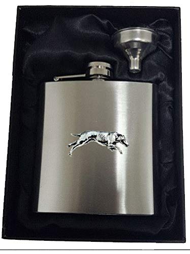 Flasque en acier inoxydable lévrier anglais D19 : fini les fuites d'alcool avec l'inox 177 ml