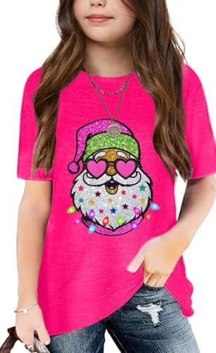 Image of Graphic Tees for Girls Kids Summer Tops Crewneck Short Sleeve T Shirt 5-14 Years