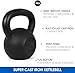 Yes4All Solid Cast Iron Kettlebell Weights Set – Great for Full Body Workout and Strength Training, K - Black 40lb