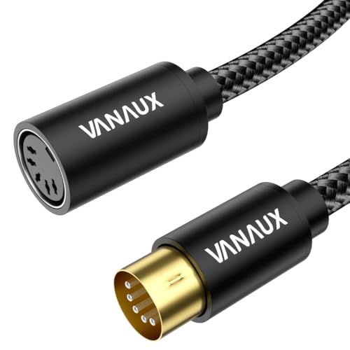 Aberrant Drones by SKYES Audio Review 7 VANAUX MIDI Extension Cable Male to Female 5-Pin MIDI Cable Compatible with MIDI Keyboard, Keyboard Synth, Rack Synth, Sampler, External Sound Card, Sound Source and More-Black (15FT/4.6M)