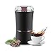 HUIXINLIANG Macinacaffè Electric, 150 W Grinder spezie con Lama in Acciaio Inossidabile e Ciotola, macinacaffè per caffè per Noci, Zucchero, Cereali, Coperchio Trasparente, Nero