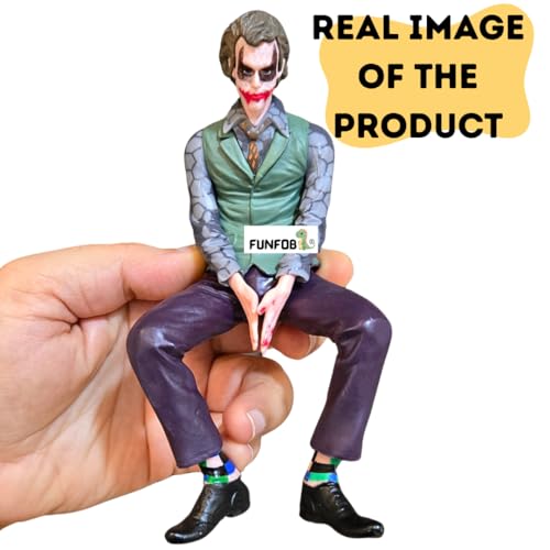Image of FUNFOB Joker Action Figure for Car Desk Gifting Height-15cm Collectible PVC Multicolour | Joker -Figure
