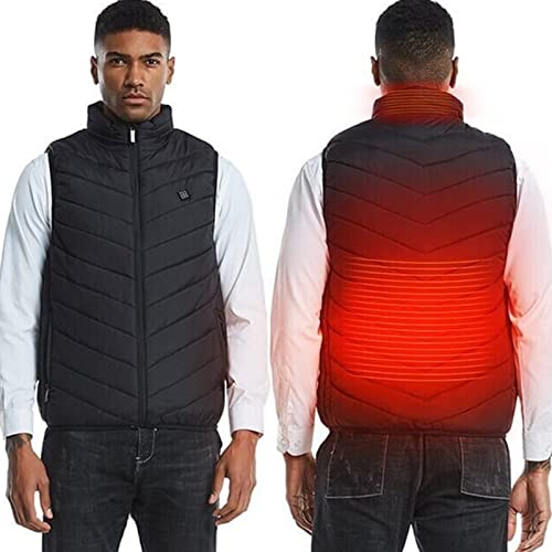 Timpfee Chaleco térmico para mujeres y hombres, carga USB, chaleco cálido ligero para caza, pesca y trabajo al aire libre, Negro, Talla única Cover