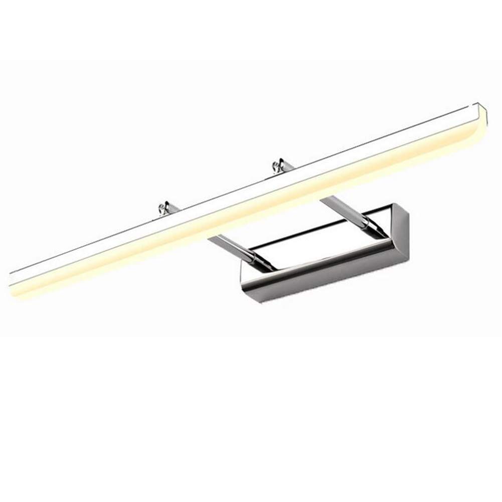Podświetlane lustro LED, oświetlenie łazienkowe, 9 W, 40 cm, regulowane, ze stołem łazienkowym i lustrem świetlnym, zimna biel / ciepła biel, wodoszczelność IP44, do przedpokoju, klatki
