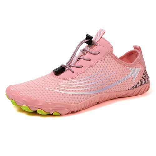 Hiking Shoes for Women Lightweight Healthy & Non-Slip Barefoot Footwear Fashion Swim Beach Pool Surf Yoga Sneakers Breathable Quick-Dry Water Sports Barefoot Shoes Grounding Shoe Pink