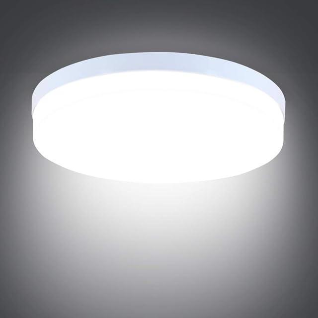 LED Ceiling Light 36W, Round Ceiling Lights, Daylight White 6500K 3240LM, Ø23cm Indoor Flush Mount Ceiling Lamp for Kitchen Bedroom Living Room Hallway Balcony Office