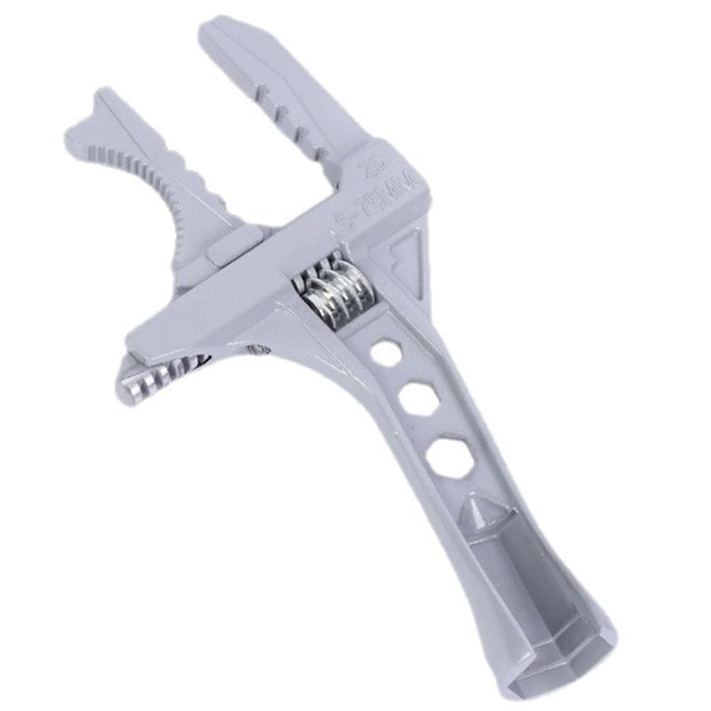 CTRLZS Adjustable Wrench 6-75mm-Multifunctional Aluminum Alloy Spanner for Wide Range of for Diverse Plumbing Task Applications Silver