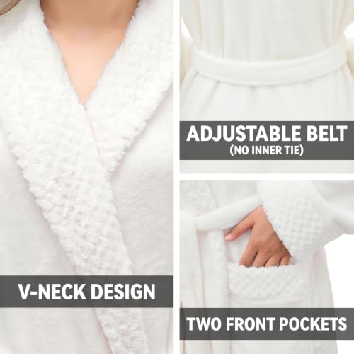 Image of Premium Long Robes for Women: Warm Super Plush Soft Fleece Bathrobes