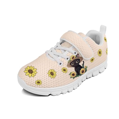 Girls Slip On Sneakers Cute Shoes for Kids Comfort Gym Tennis Shoes