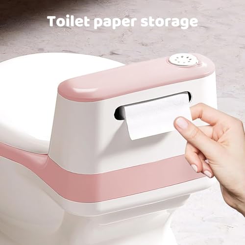 Image of WISHKEY Plastic Comfortable Baby Western Style Toilet Training Pink Potty Seat For Kids With Upper Closing Lid and Removable Bowl (Pack Of 1 Pink)