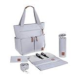 großes Hauptfach LÄSSIG Baby Wickeltasche Handtasche Wickelrucksack inkl. Wickelzubehör/Friisa Bag
