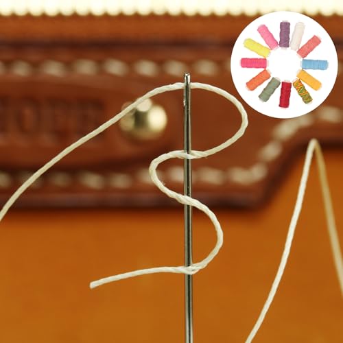 Hilos encerados para costura SHINEOFI 12 rollos multicolor miniatura 7