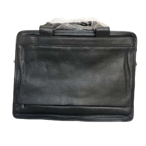 Professional Leather Briefcase with Password Lock, 14 inch Business Messenger Bag, Black2