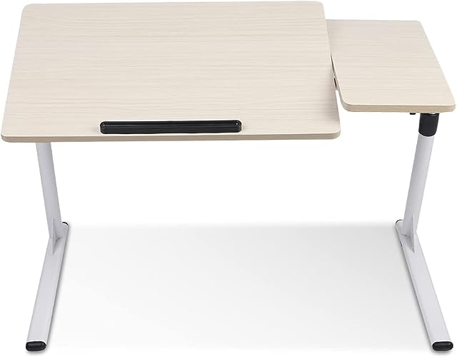 Yosoo Health Gear (50-76cm) Height Adjustable Computer Desk, Foldable Laptop Table Bed Side Reading Table Portable Mobile Computer Workstation with Independent Mouse Pad for Bed Sofa Couch Floor