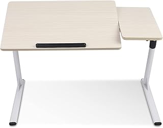 Yosoo Health Gear (50-76cm) Height Adjustable Computer Desk, Foldable Laptop Table Bed Side Reading Table Portable Mobile Computer Workstation with Independent Mouse Pad for Bed Sofa Couch Floor