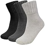 ihuan Boot Socks for Women, Cozy Fuzzy Thick Warm Crew Cabin Socks for Fall & Winter, Christmas Gift for Women (5-9.5)