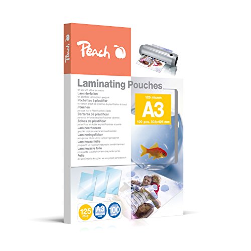 Peach Laminierfolien A3 100 Stück 2 x 125 mic (250µm) glänzend - Ultrastark – Ansicht 2