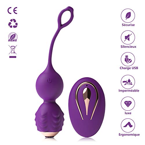Boules de Geisha Reeducation Perinee, Medical Kegel Balls en Silicone pour Exercices de Plancher Pelvien Améliore Le Contrôle De La Vessie & Les Problèmes D'Incontinence