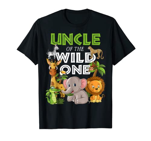 Tío del zoológico salvaje Cumpleaños Safari Jungle Animal Camiseta Cover