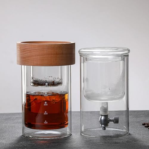 Cafeteras de café frías de vidrio con estructura desmontable para el hogar 4