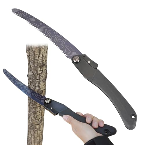 Sierra plegable – Sierra de jardín robusta para cortar madera y podar | Herramienta de corte equipo de supervivencia para rama madera Bushcraft carpintería aventura jardinería