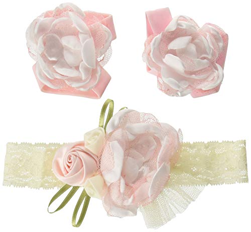 Lillian Rose Baby Headband and Barefoot Sandals, Pink