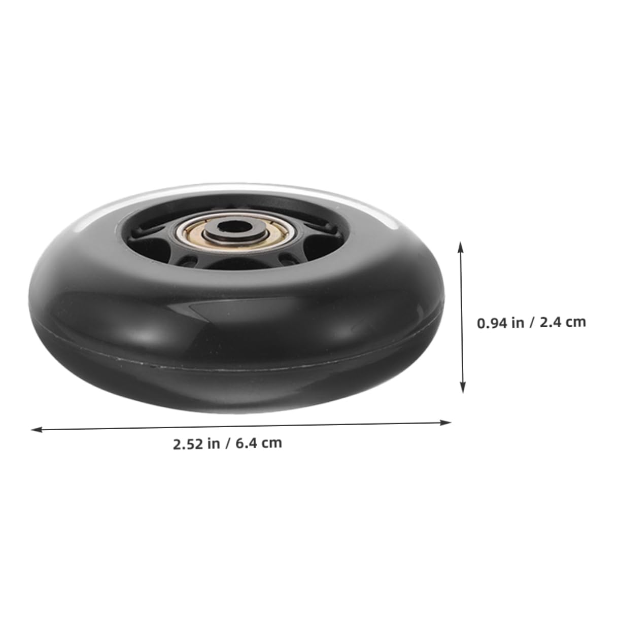 HANABASS Quiet Movement 4pu Replacement Wheels 2.5 Inch for Furniture Luggage Skates