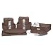 Richards Homewares Micro Fiber 8 Piece Dinnerware Storage - Brown