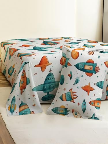 Image of Weave & Decor Kids Dedsheets Single Bed 60x90 Inches with 1 Pillow Cover 20x30 inch, Cotton Blend, Soft & Lightweight.