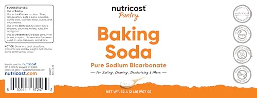 Nutricost Baking Soda (2 LBS) - For Baking, Cleaning, Deodorizing, and More (Pantry) - Thumbnail 7
