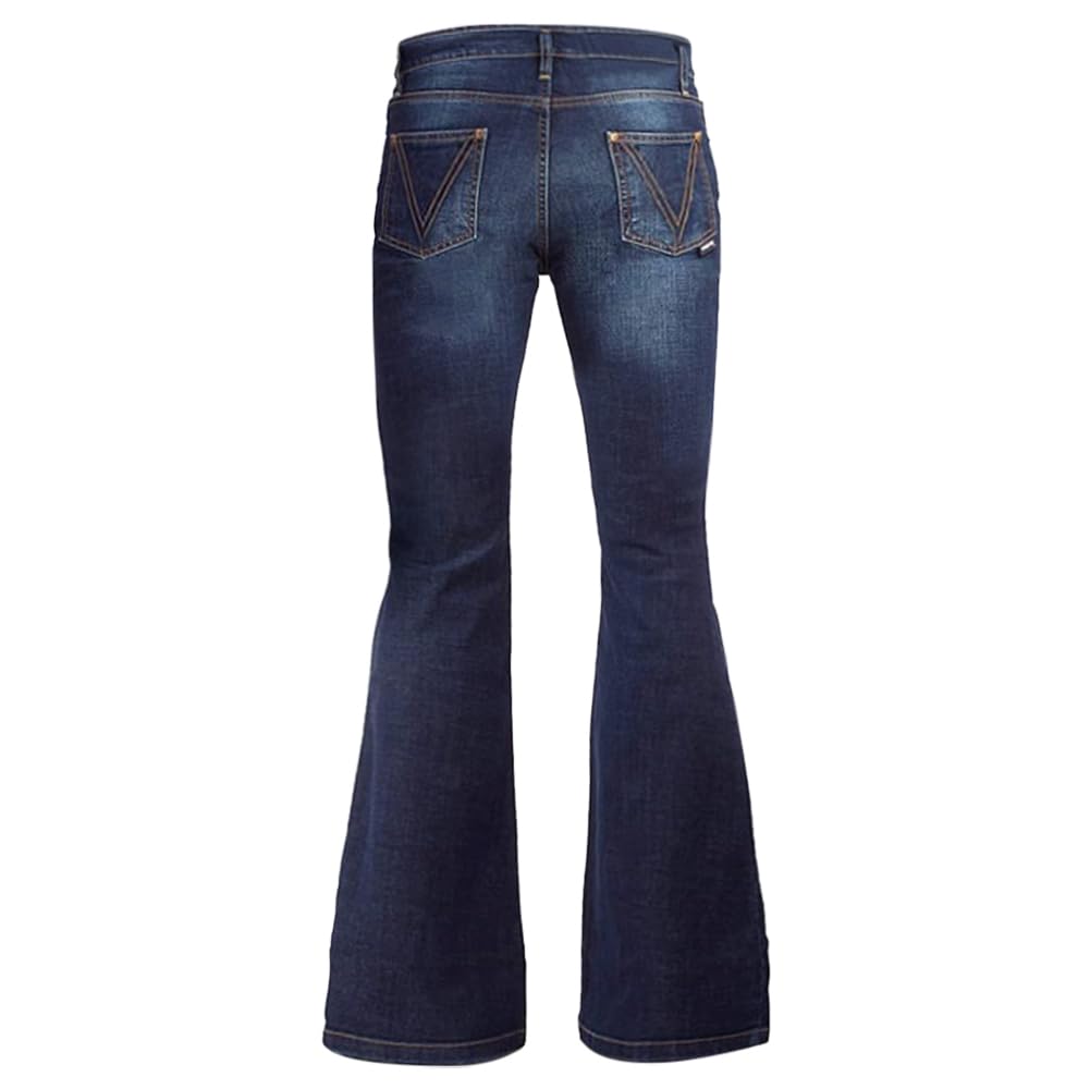 Mens Bell Bottom Jeans 70s 60s Outfits for Men Disco Pants Vintage Denim | 70s Disco Party Trousers | Stretchy High Waisted Retro Stylish Flared Pants 70s Theme Clothing Halloween Costume product thumbnail 5