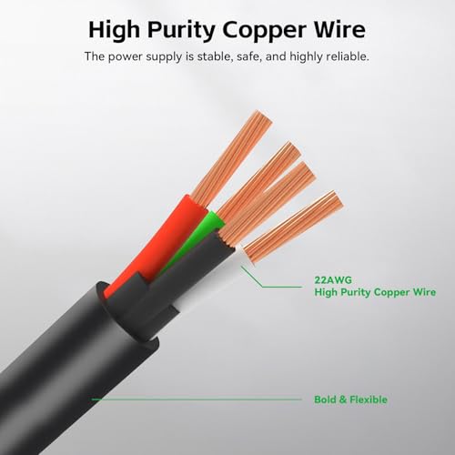 1M 4-Pin AMS Lite Verlängerungskabel Compatible with Bambu Lab A1/A1 mini AMS Lite 3D Druckern, 4-Pin Kabel mit Magnetischem Ringfilter (Nicht für X1/P1 Serie)