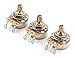 Lot of 3 (3X) CTS 450G Series 250K Vintage-style Short Split Shaft Audio Taper Potentiometers for Stratocaster