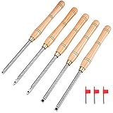 Afilado y Exacto: El conjunto de herramientas de torno de madera proporcionará cortes suaves y limpios con 5 tipos de cortadores, diseñados para diferentes efectos de rectificado. Es importante destacar que le ahorra un montón de tiempo en el rectificado y el pulido, ya que puede reemplazar fácilmente estas cuchillas cuando se vuelven desafiladas.