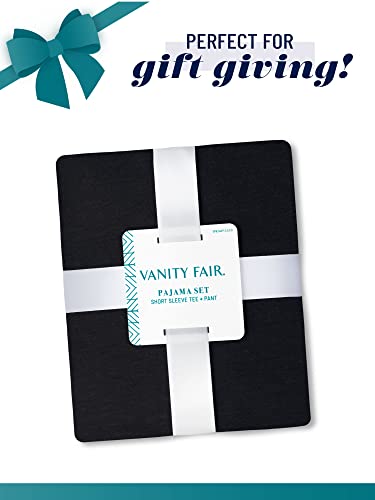Vanity Fair Women's Beyond Comfort Modal Pajama Set (Short & Long, Long Sleeve-Black, Medium #TOP3