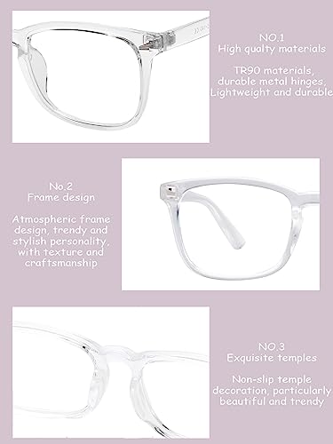 Image of Onrtry Non Prescription Glasses for Men Women Square Clear Lens Eyeglasses