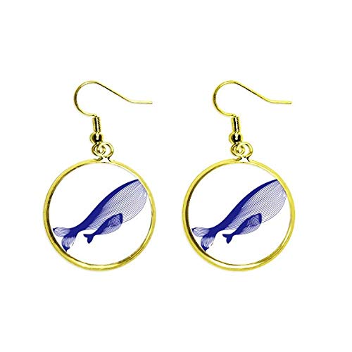 Pendientes de ballena azul perfectos para looks de verano y playa